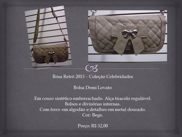 Bolsa Demi Lovato Bege