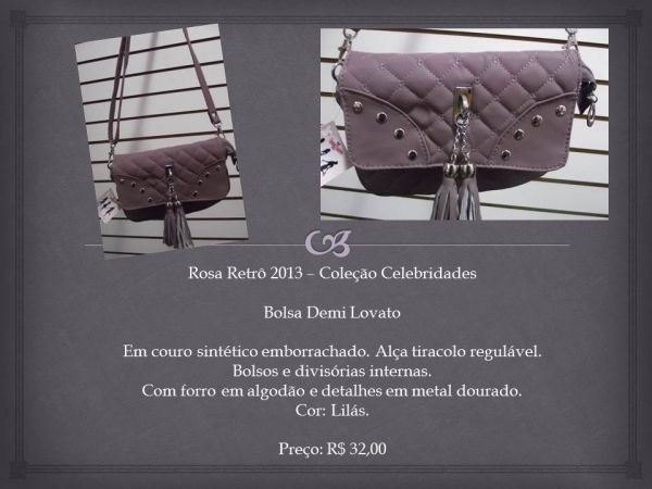 Bolsa Demi Lovato Lilás