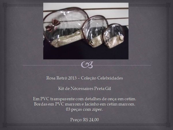 Kit de necessaires Preta Gil